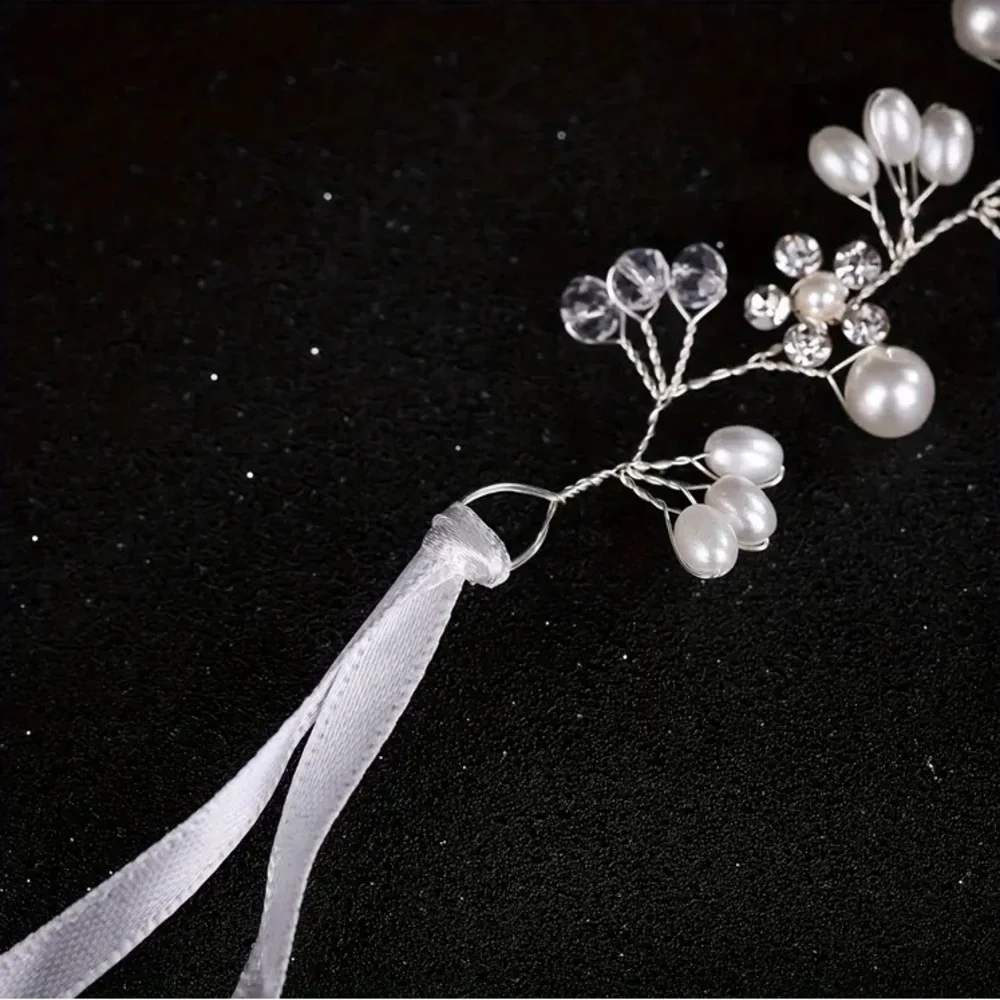 Rhinestone And Pearl Floral Headband